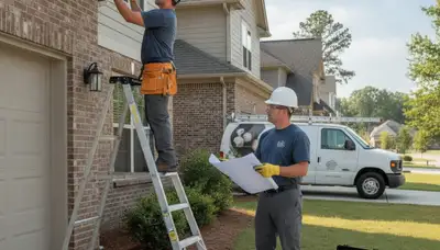 Durham, NC plumber inspecting plumbing repair for a local home service call