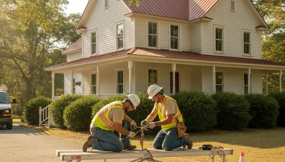 Durham, NC plumber repairing residential plumbing for fast local repair service
