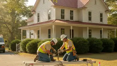 Durham, NC plumber repairing residential plumbing for fast local repair service
