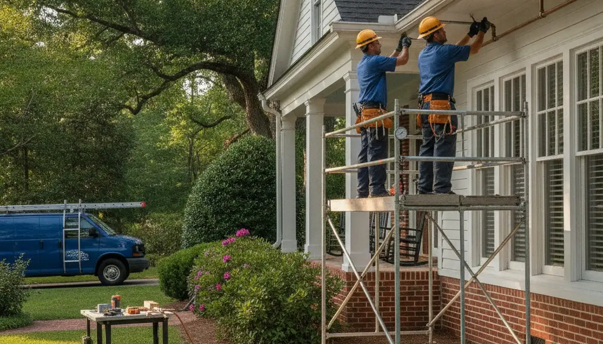 Durham, NC plumber repairing a residential plumbing issue for plumbersindurhamnc-new.com