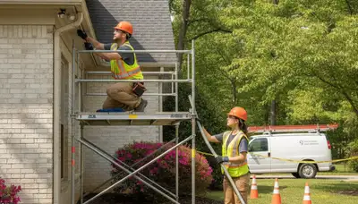 Durham, NC plumber repairing a residential pipe for local plumbing service