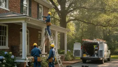 Durham, NC plumber repairing a plumbing fixture for residential service