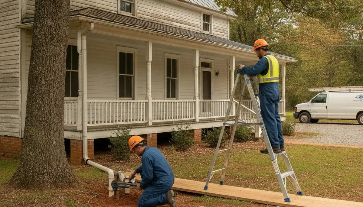 Durham, NC plumber repairing a leak for a local plumbing service