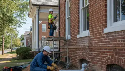 Durham NC plumber repairing a residential pipe for plumbing repair service