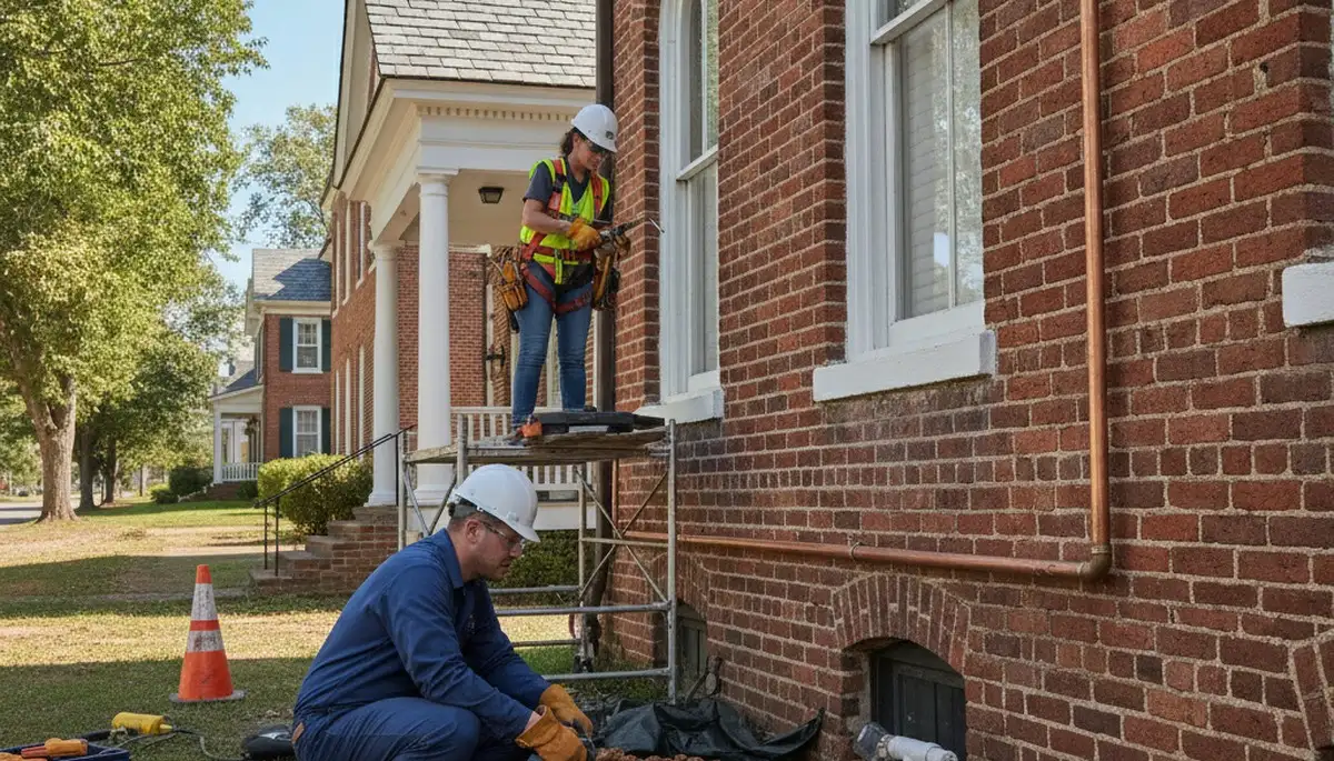 Durham, NC plumber repairing a pipe for residential plumbing service