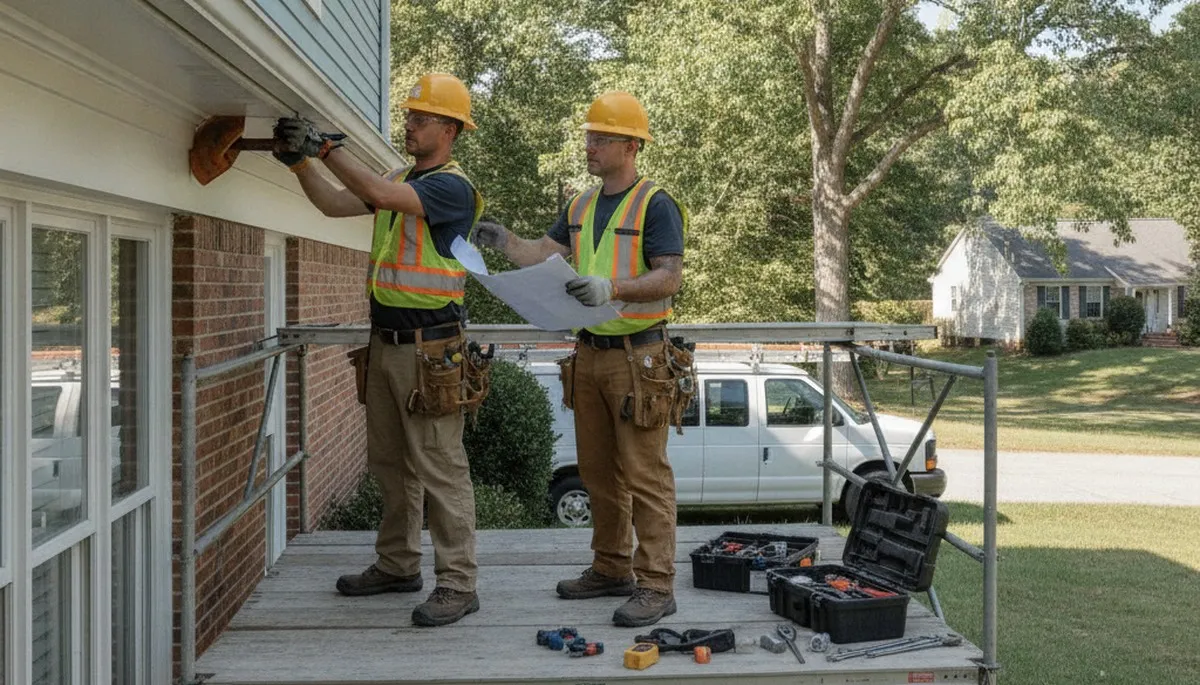 Plumber repairing a leak in Durham, NC for residential plumbing repair service