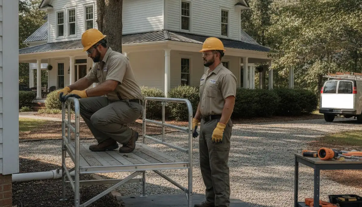 Durham, NC plumber repairing a leak for residential plumbing service