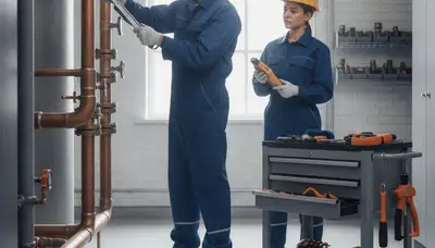 Durham, NC plumber repairing a home leak with professional plumbing tools
