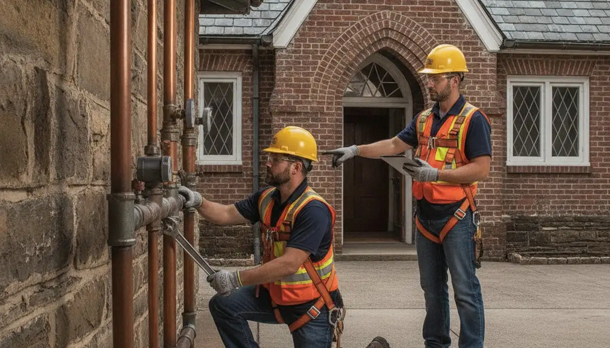 Durham, NC plumber repairing plumbing for a local residential service call