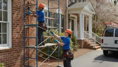 Durham, NC plumber repairing a residential pipe for plumbing service