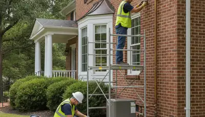 Durham, NC plumber repairing plumbing for a local home service call
