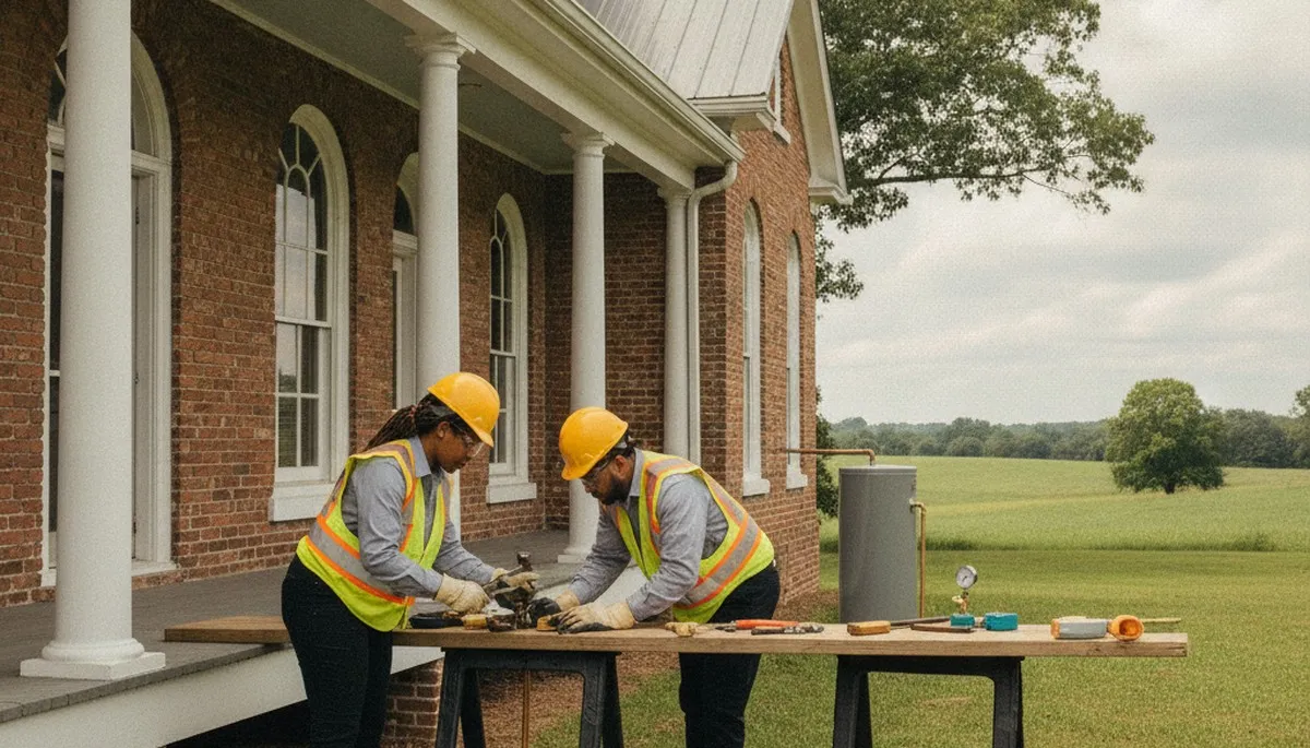 Plumber providing repair service in Durham, NC for a local plumbing business